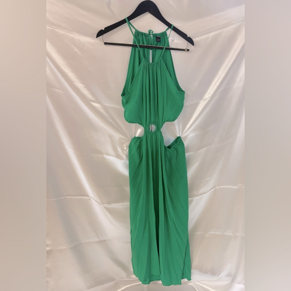 Shein green and pink summer maxi cut out dress 2 for the price of 1.